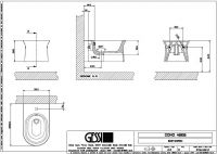 Gessi биде подвесное 45935518 Cono 55,7х35,3 схема 2