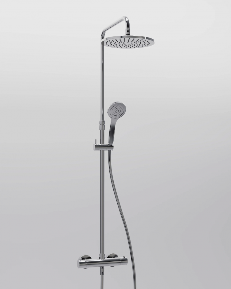 Душевая колонна с круглым тропическим душем Gessi Minimalistic Shower 3517