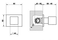 Запорный вентиль Gessi Rettangolo 20166 схема 2