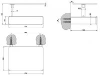 Полочка с держателем туалетной бумаги Gessi iSpa 41649 схема 2