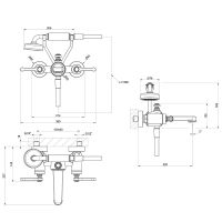 Смеситель для ванной Gessi Venti20 65113 схема 2