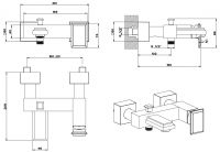 Смеситель для ванны и душа Gessi Eleganza 46013 схема 3
