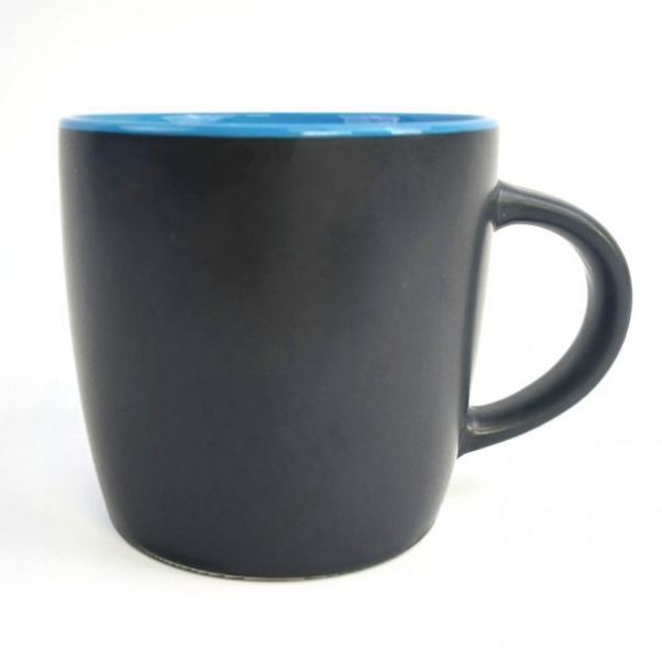 Кружка INTRO черная с голубым