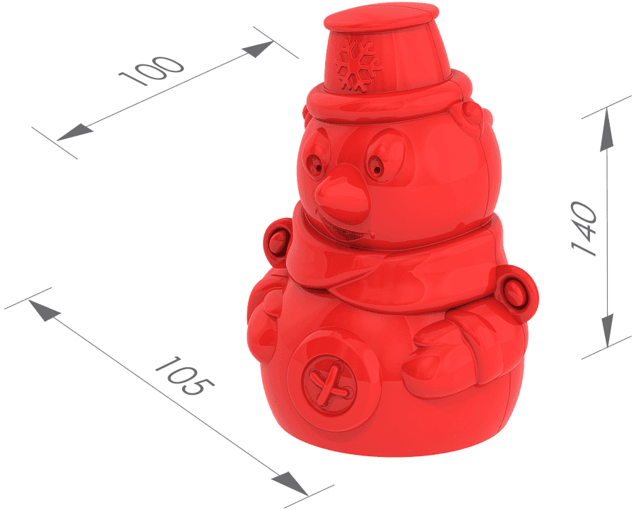 Формочка для снега "Снеговик"