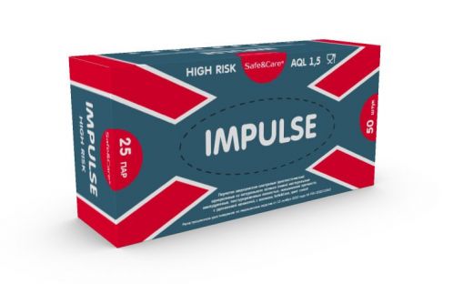 Перчатки Safe&Care латексные сверхпрочные "Impulse" High Risk (25/250)