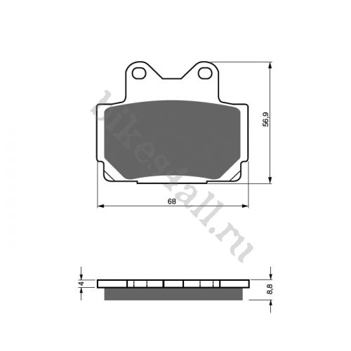 Колодки тормозные задние FZR 250 / FZR 400 / FZ 400 / XJR 400