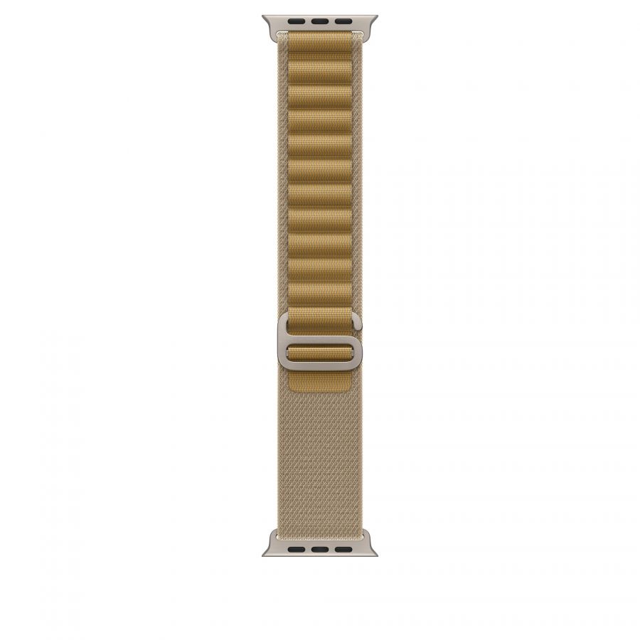 Ремешок Apple Watch Ulta 49mm Tan Alpine Loop - Natural Titanium Finish - S оригинал