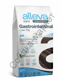 Корм Alleva Care Аллева Gastrointestinal Low Fat при заболеваниях ЖКТ для кошек 1,5 кг