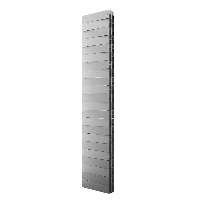 Радиатор биметаллический Royal Thermo  PianoForte Tower 300 /Silver Satin - 22 секций, боковое подключение