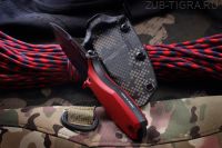 Нож GRAVE  black s/w, G10 red