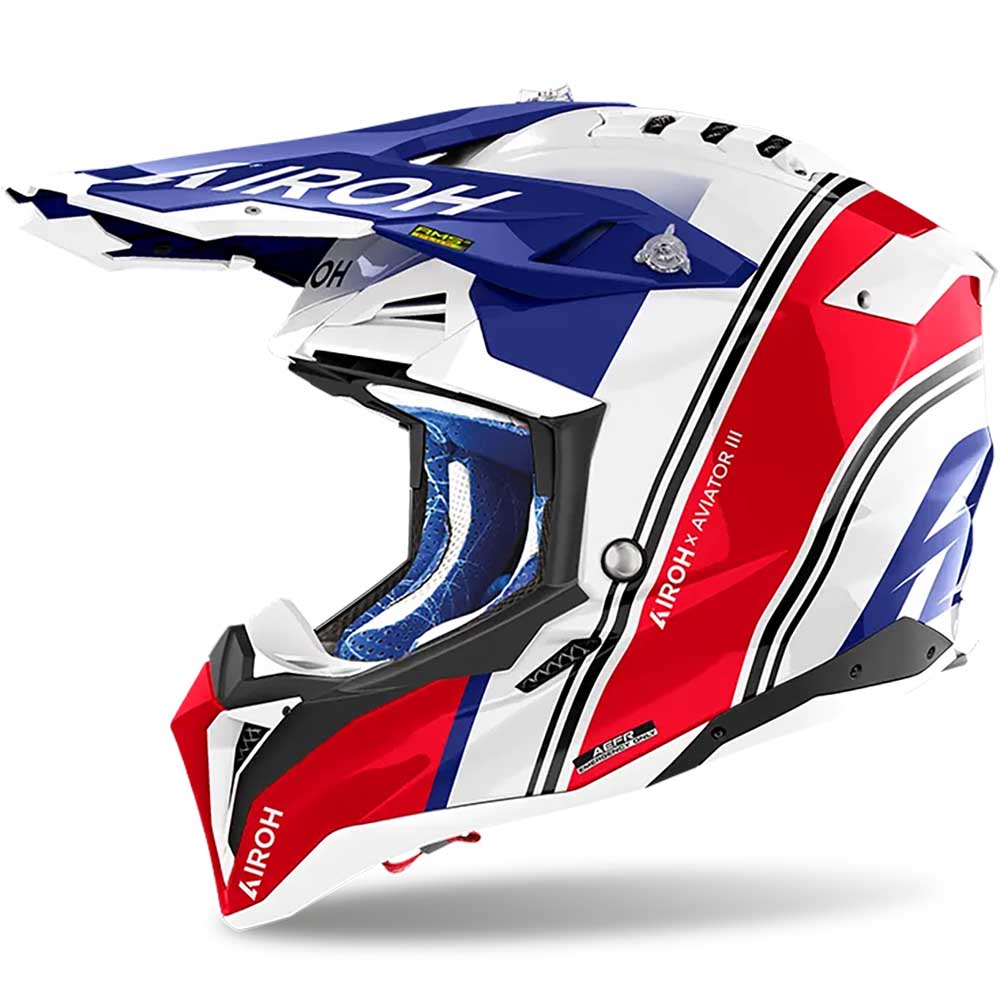 Airoh Aviator 3 Hima Red Gloss шлем для мотокросса и эндуро