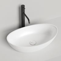 Белая овальная раковина Salini Noemi 56x34 1101203SM S-Stone 1101203SM схема 1