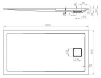 Душевой поддон Salini Capri 150х80 120211m из искусственного камня или композита схема 2