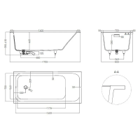 Ванна встраиваемая Salini ORLANDA KIT 170х80 102116G схема 7