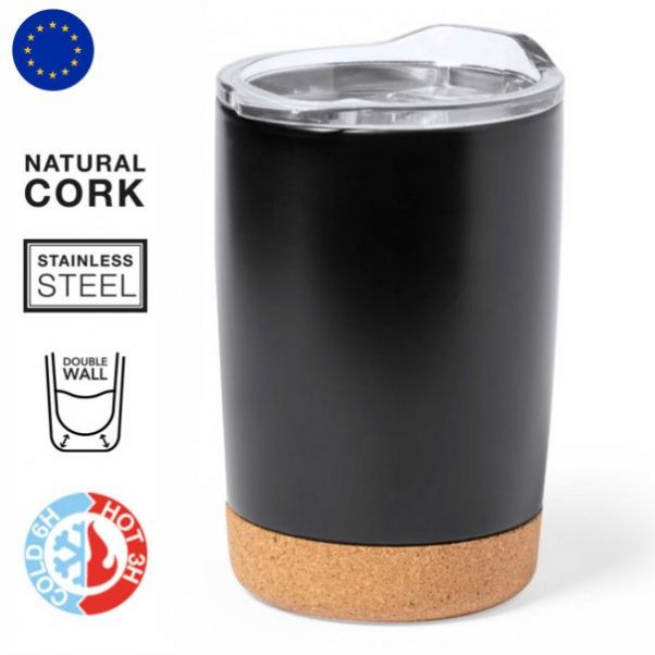 Термокружка Nate Cork Black