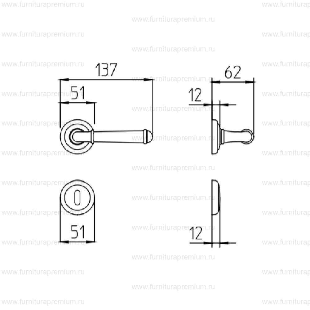 Ручка Mandelli 1341 Hartu