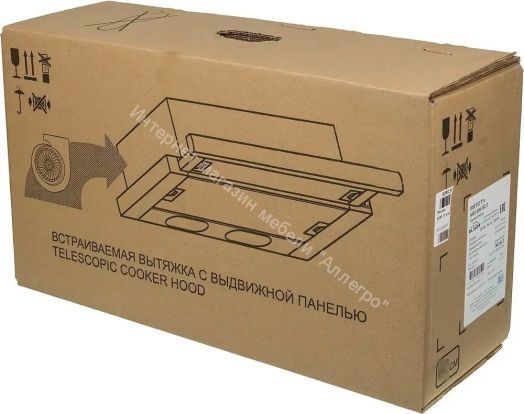 Встраиваемая вытяжка Elikor Интегра 45П-400-B2Л белый/нержавеющая сталь