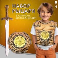 Набор рыцаря «Храбрый воин», детский, 3 предмета