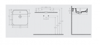 Накладная раковина Isvea SistemaU 50 см 10PL53050SV схема 2
