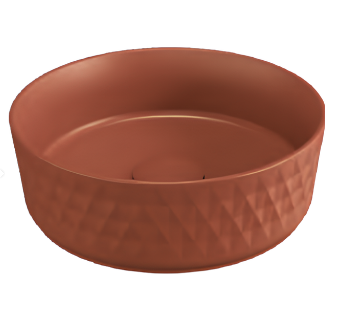 Изображение Накладная круглая раковина Isvea Davanti 36см без отверстия под смеситель 10NF67036SV