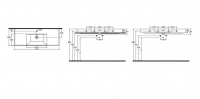 Накладная раковина Isvea SistemaV с 1 отверстием под смеситель 121х455х145 10SV50120SV схема 2
