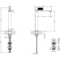 Смеситель для раковины Gessi Inverso Diamantato 73653 схема 2