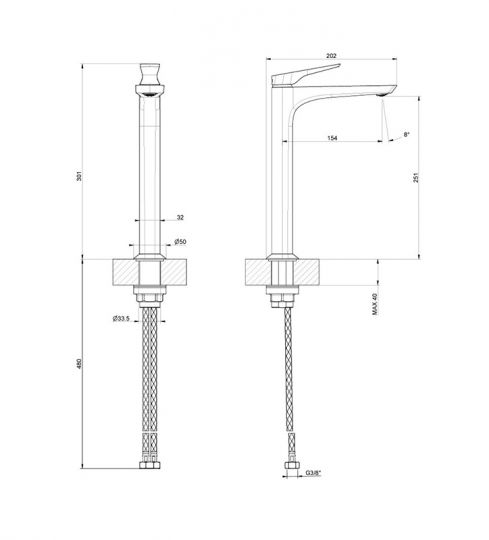 Смеситель для раковины Gessi Ventaglio 72004 схема 14