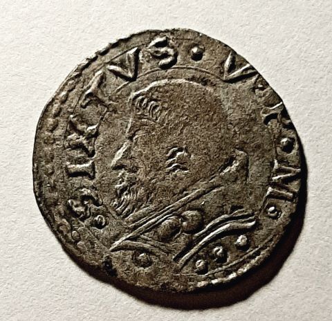 Байоччи 1590 Ватикан Сикст V RARE UNC