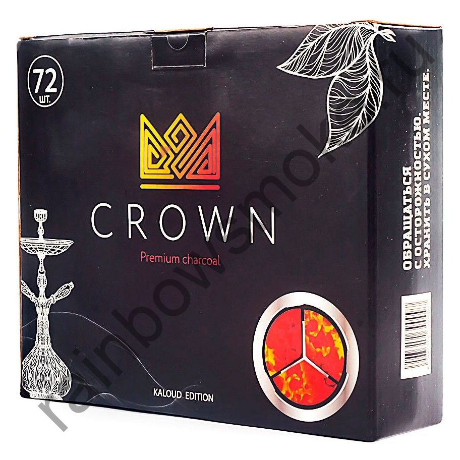 Уголь для кальяна Crown Kaloud (72 шт)