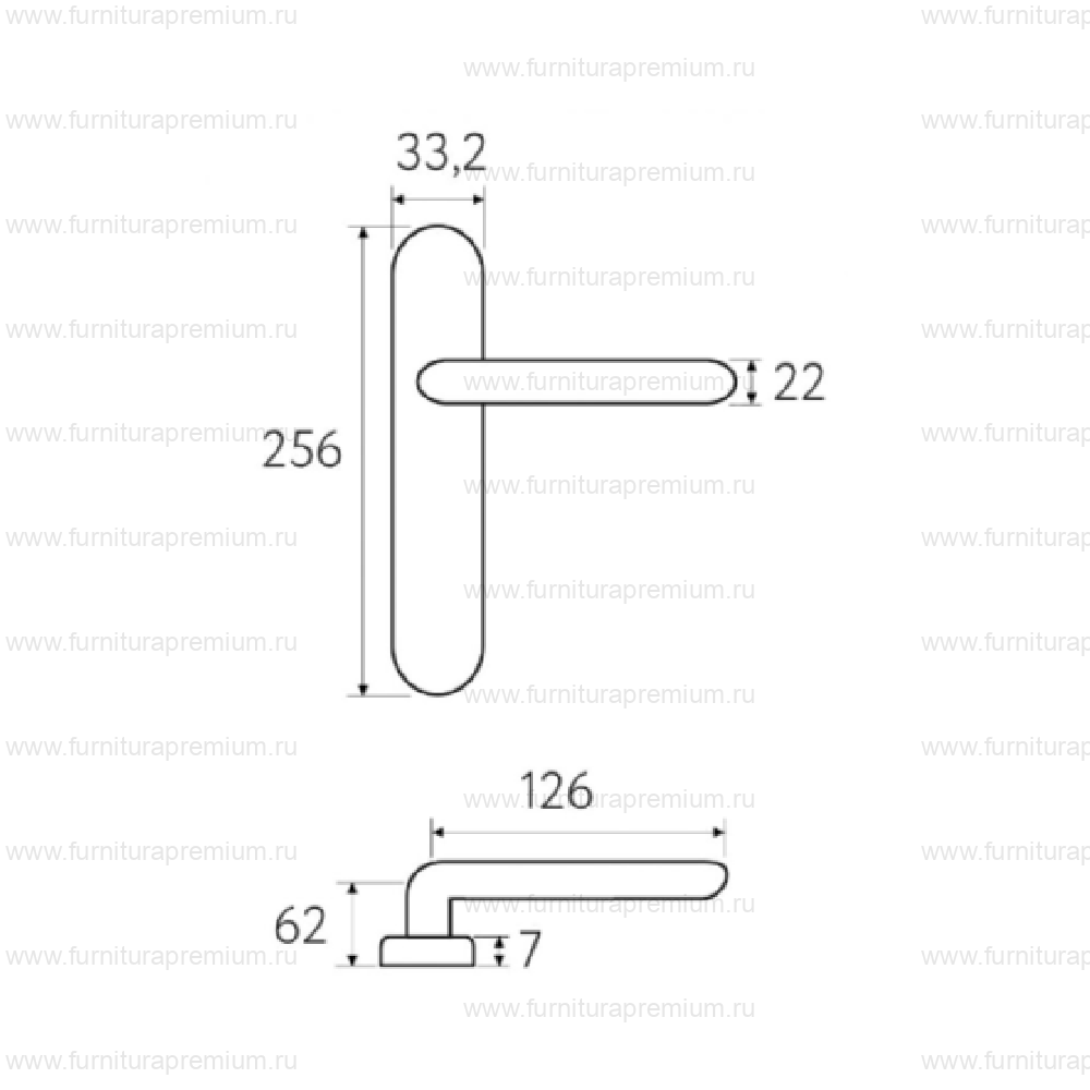 Ручка на планке Fratelli Cattini  Encia WC-2 PL01