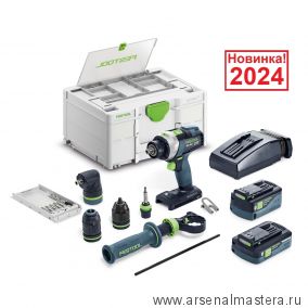 Аккумуляторная ударная дрель - шуруповёрт QUADRIVE TPC 18/4 5,0 / 4,0 I-Set / XL FESTOOL 577622