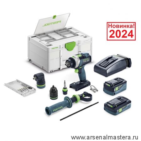 Аккумуляторная ударная дрель-шуруповёрт QUADRIVE TPC 18/4 5,0/4,0 I-Set FESTOOL 577621