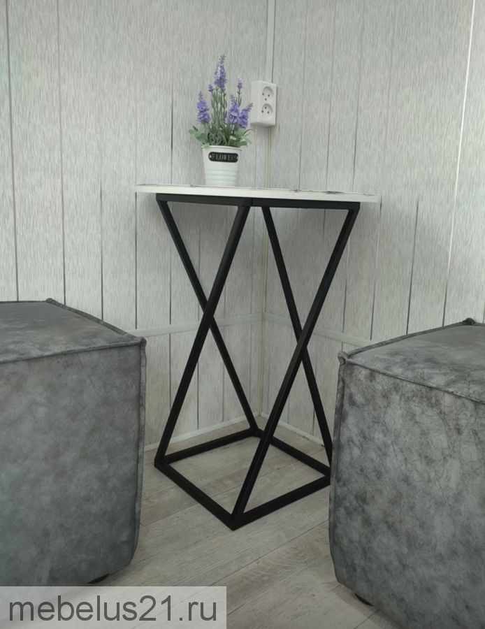 Стол журнальный круглый исп 2 стекло