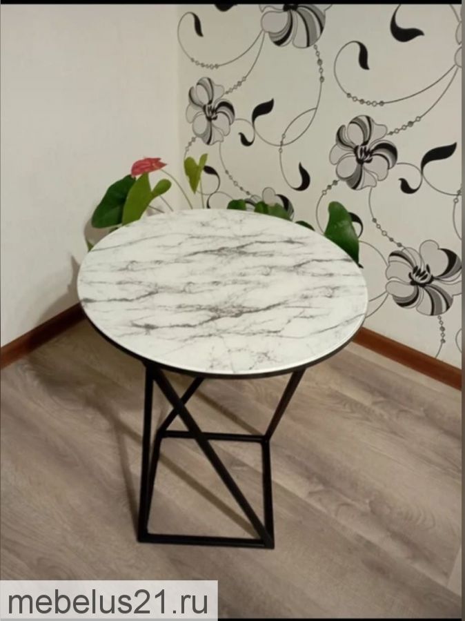 Стол журнальный круглый исп 2 стекло