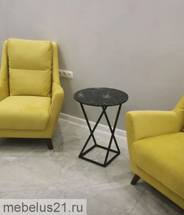 Стол журнальный круглый исп 2 стекло