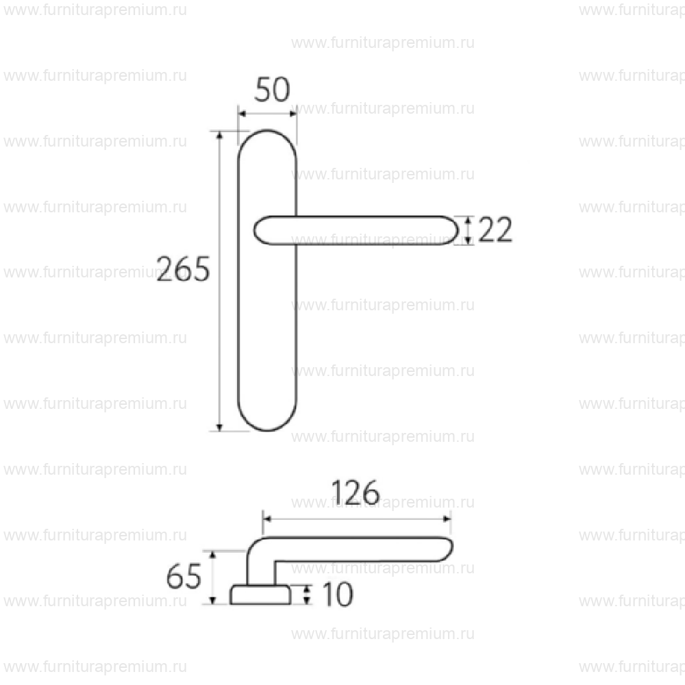 Ручка на планке Fratelli Cattini  Encia PL257