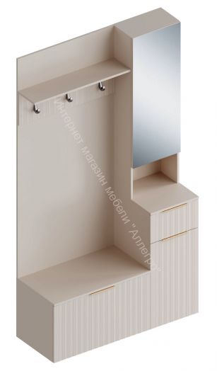 Прихожая с зеркалом "Тефия" (правое исполнение)