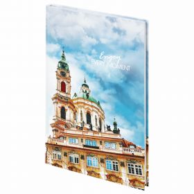Блокнот БОЛЬШОЙ ФОРМАТ (205×290 мм) А4, 80л, твердый, клетка, STAFF, «Город», 114405