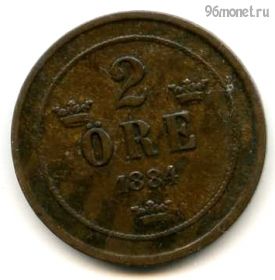Швеция 2 эре 1884