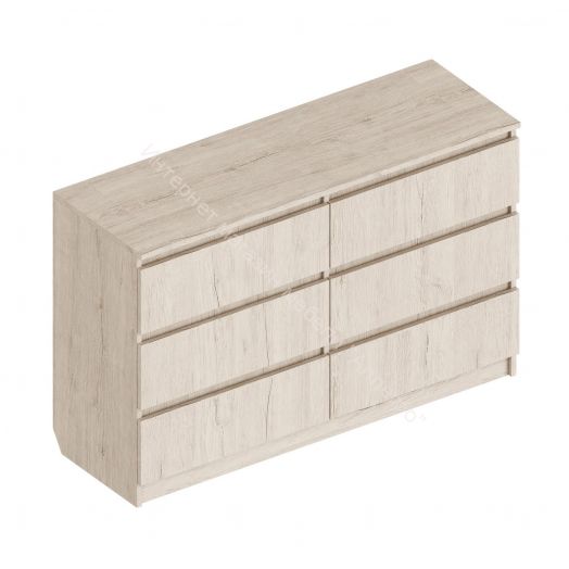 Комод с 6 ящиками 1400 мм Пикар