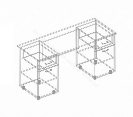 Стол письменный с одной тумбой "Милана"