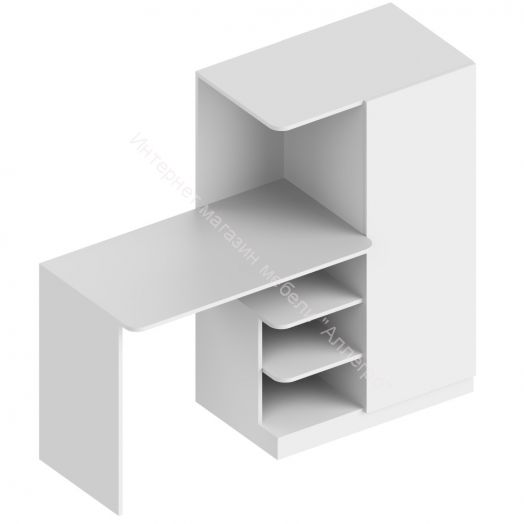 Стол письменный с пеналом "Бьянко" (правое исполнение)