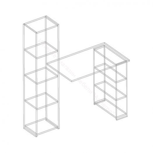 Стол письменный со стеллажом "Бьянко"