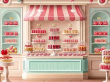 Фон стена "Hearts wall №4"