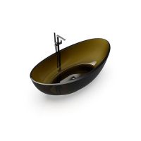 Отдельностоящая ванна Knief Oval Shape Solid Surface из полимерного материала 180х93x56 см 700010 схема 3