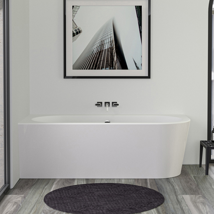 Изображение Пристенная ванна Knief Wall в левый угол без отверстий под смеситель 180х80х60см 0100-077-R-07