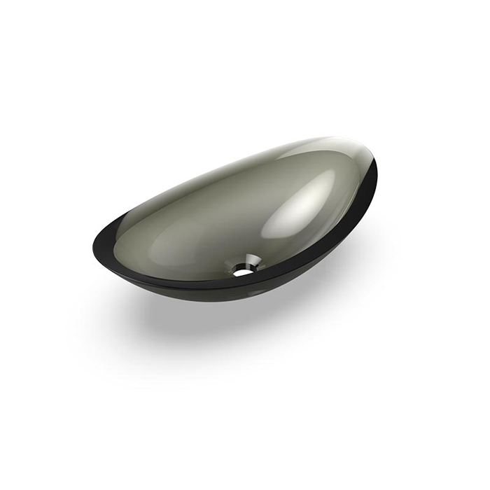 Изображение Накладная раковина Knief Charm Shape Solid Surface из полимерного материала без отверстий для смесителя 58,1x33,1x16,9см 702040