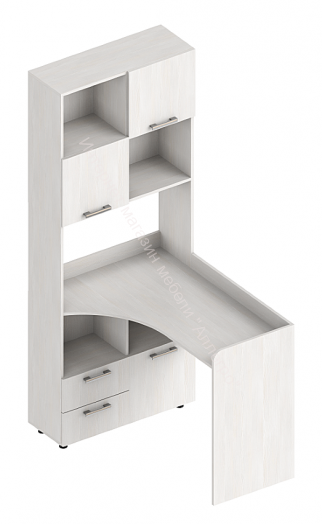 Стол компьютерный "Умка" (левое исполнение) Бодега светлая