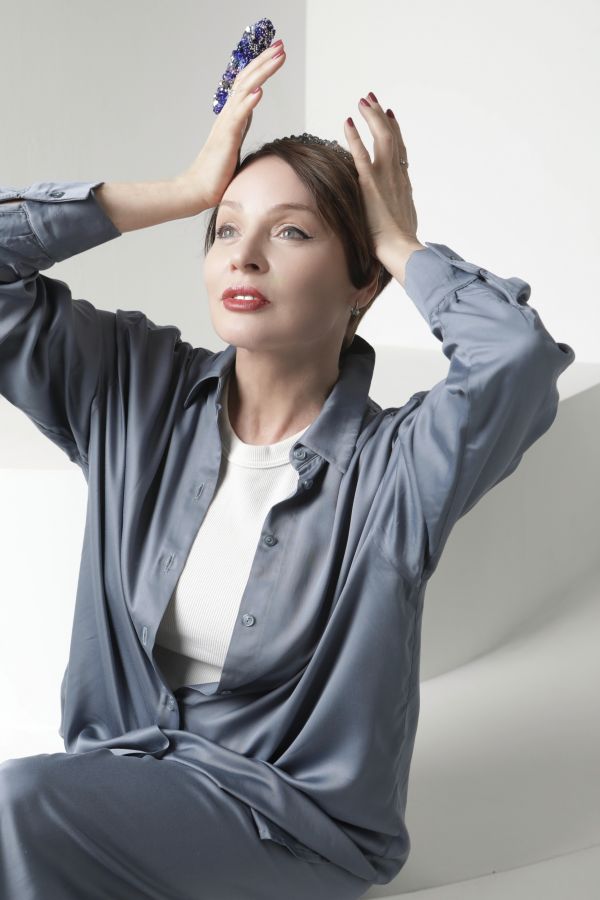 Рубашка из бамбука синяя