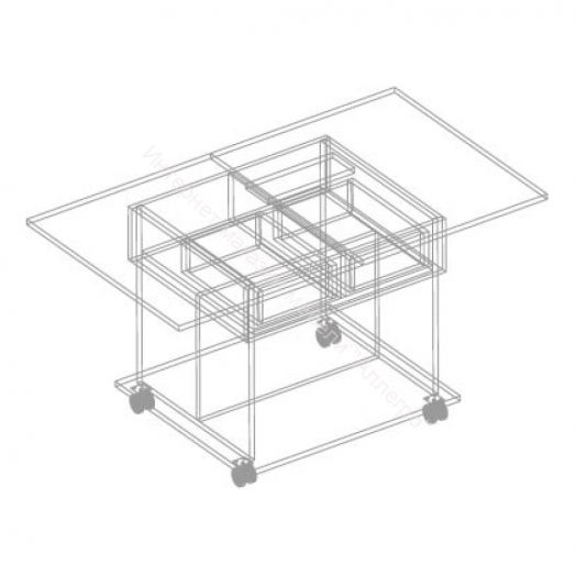Стол журнальный раскладной "Сандра" Белый лофт